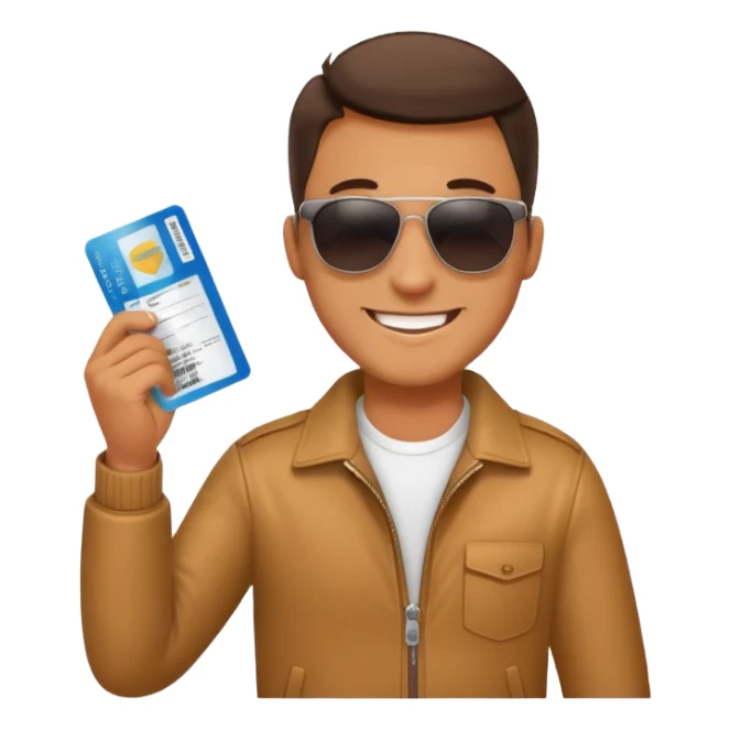 I will buy the flight ticket man sticker