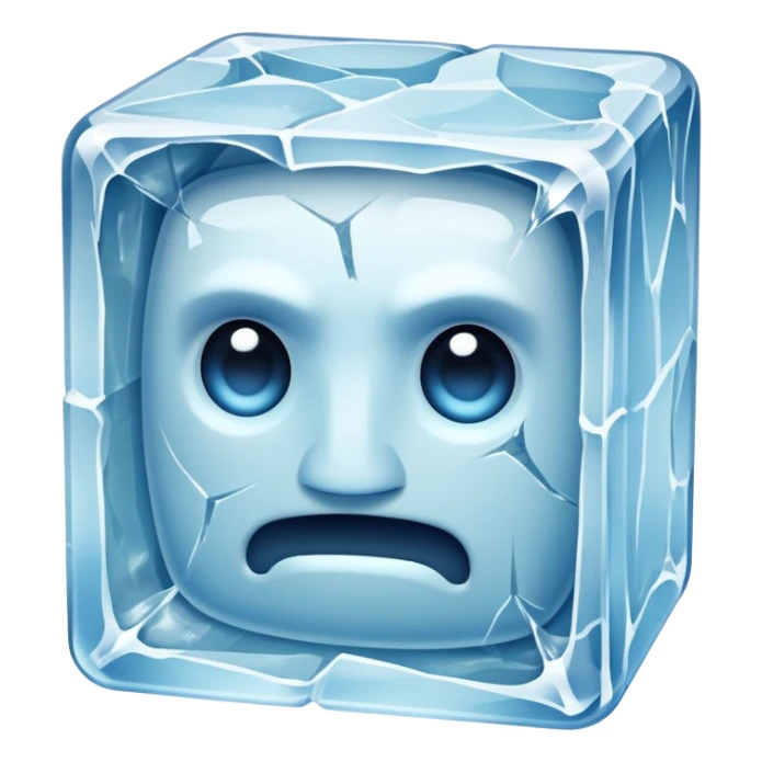 Golem in a block of ice sticker