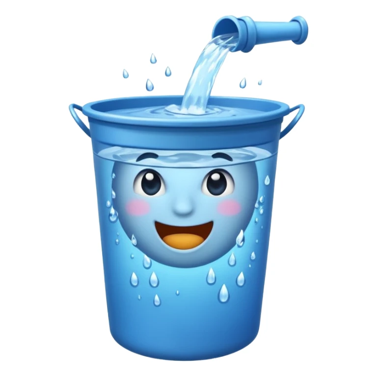 Chucked bucker of water sticker