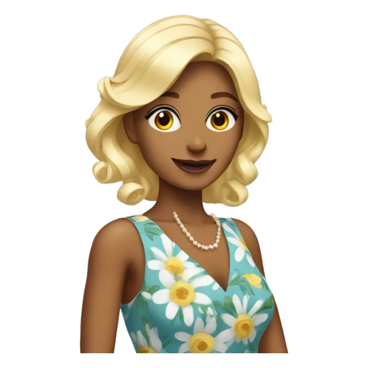 formal selfie with flower dress sticker