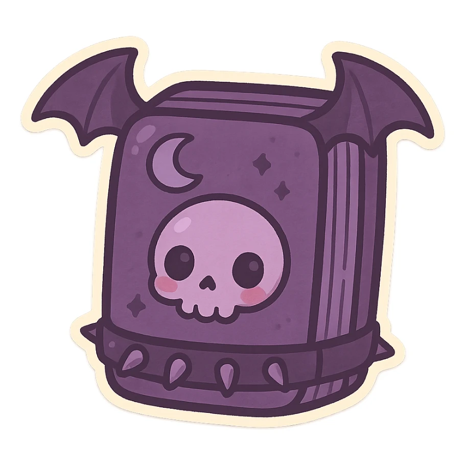 Purple goth object sticker