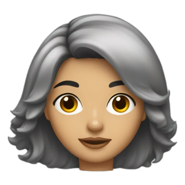 Latina with wolfcut midlong hair sticker