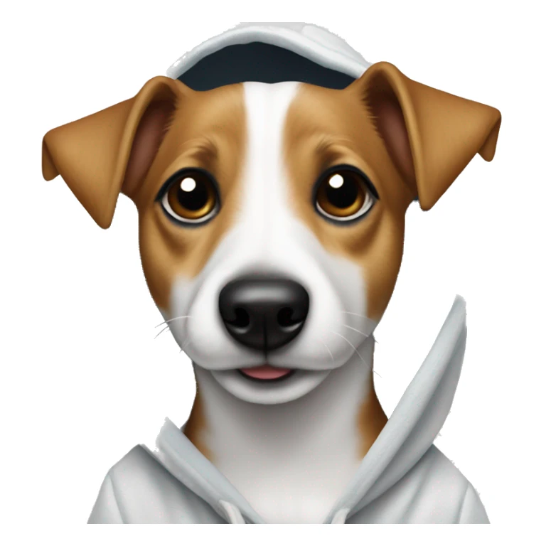 Jack Russell terrier with hoodies  sticker