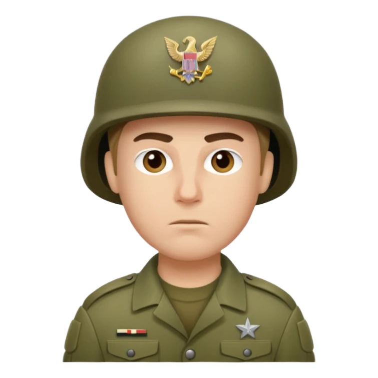 soldier without helmet sticker