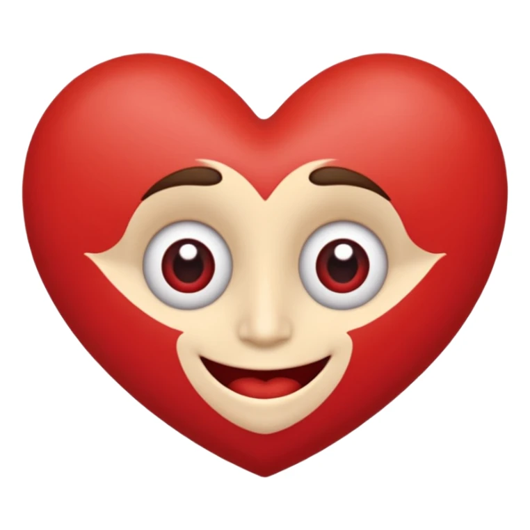 corazon de caricatura, amable, alegre, romantico, que tenga bracitos, ojos y sonrisa, que sea imperfecto sticker