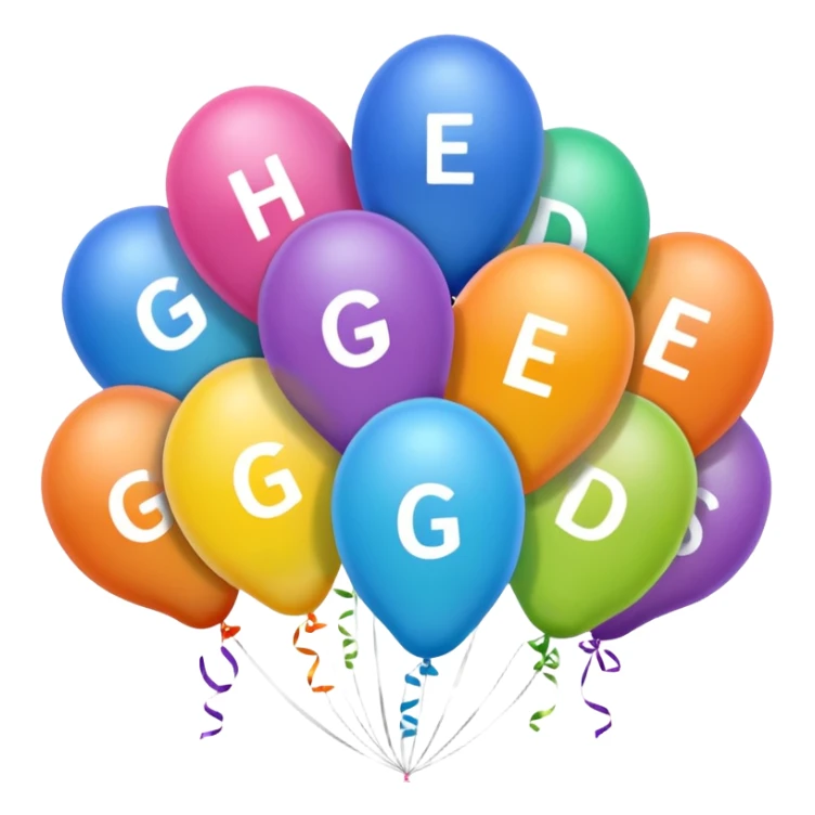 The words “hide your girlfriends” written in party balloons multicolored sticker