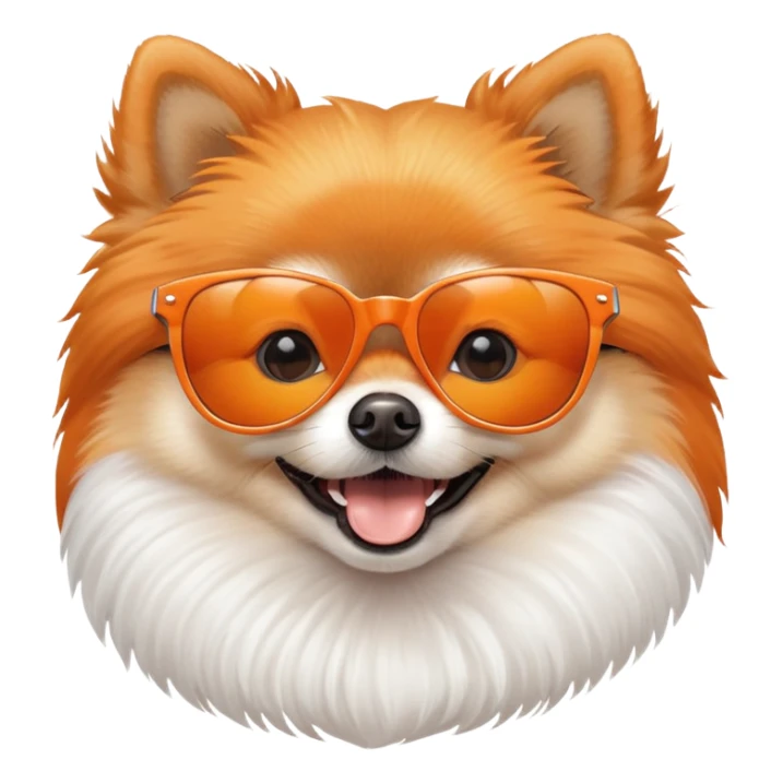 pomeranian in cool sunglasses sticker
