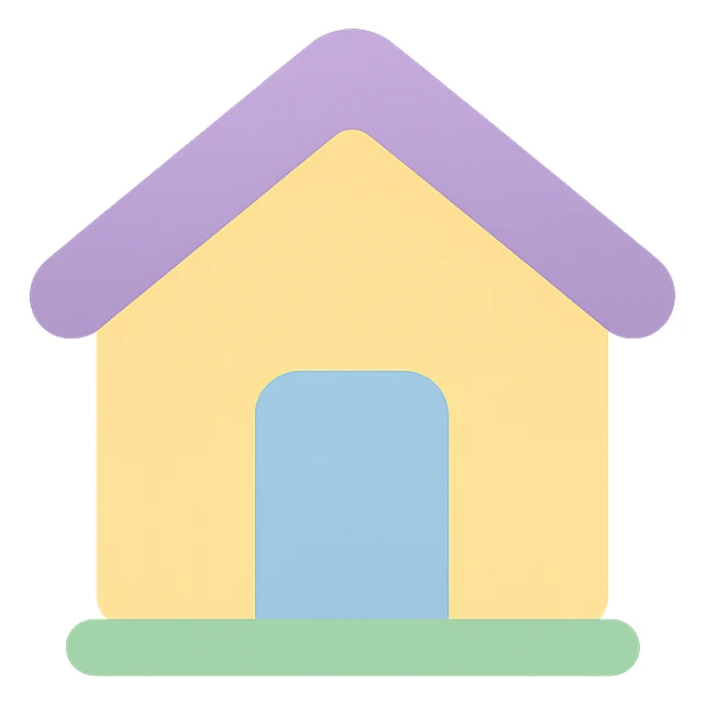 vector icon of a home icon in clean minimal flat design, colorful modern UI style, isolated on white background, 2D flat vector, trending design, soft shadows, commercial use ready, no text sticker