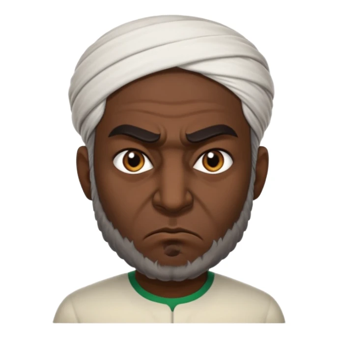 in profile, angry Iranian sticker