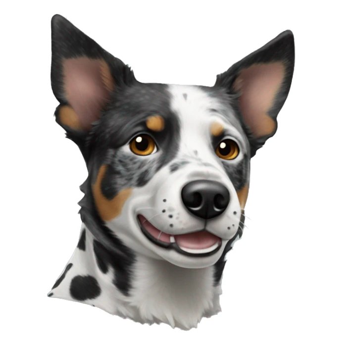 Black and white spotted Australian cattle dog sticker