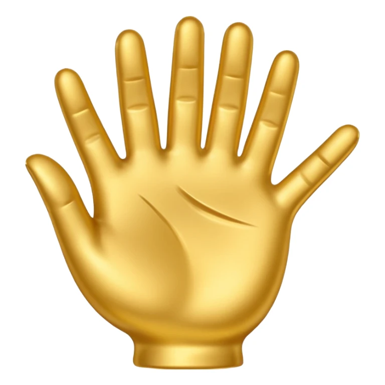 call hand emoji with hands in golden color sticker