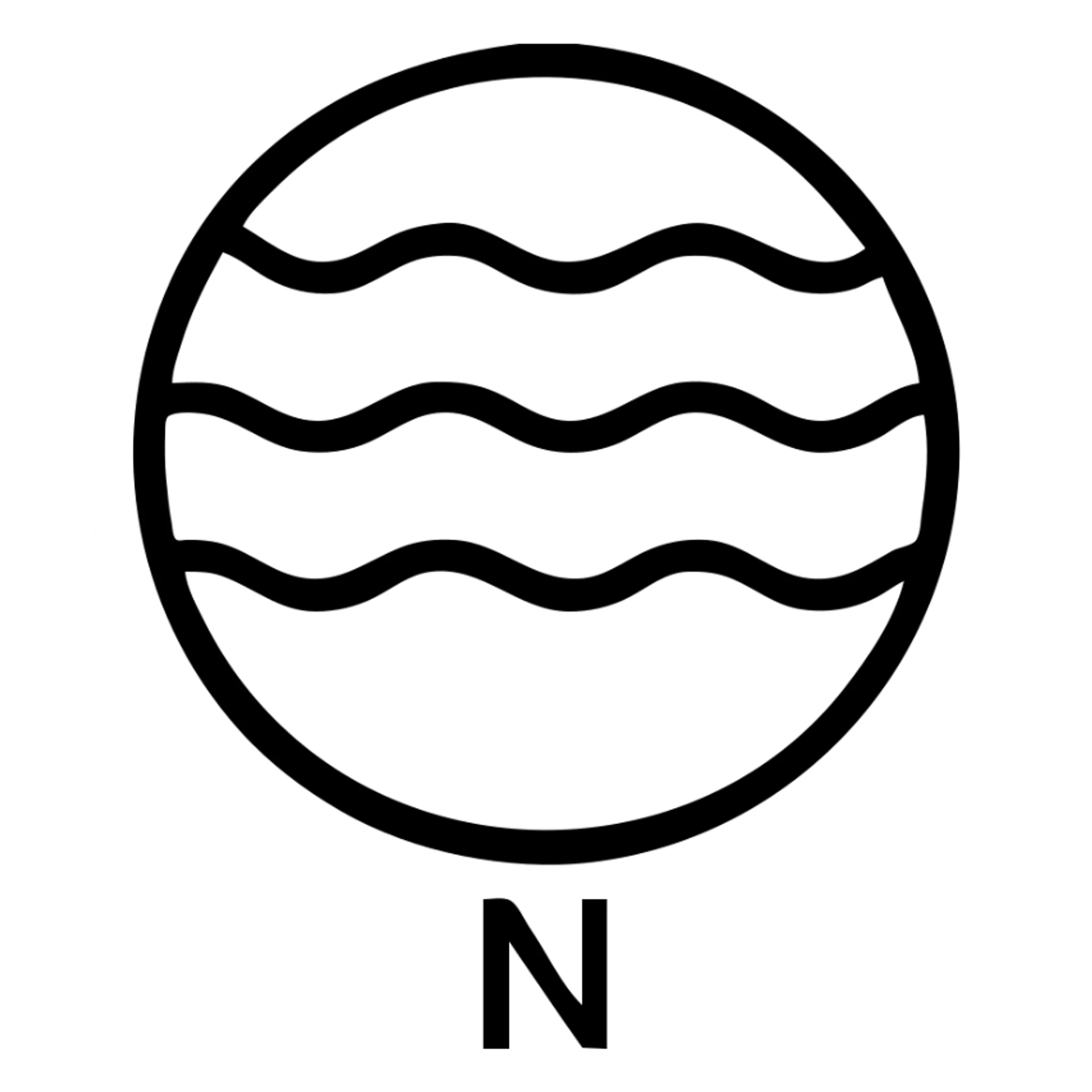 simple icon of planet Neptune, minimal, clean lines, recognizable as Neptune, suitable for app icon sticker