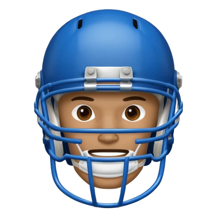 College football player helmet in blue color sticker
