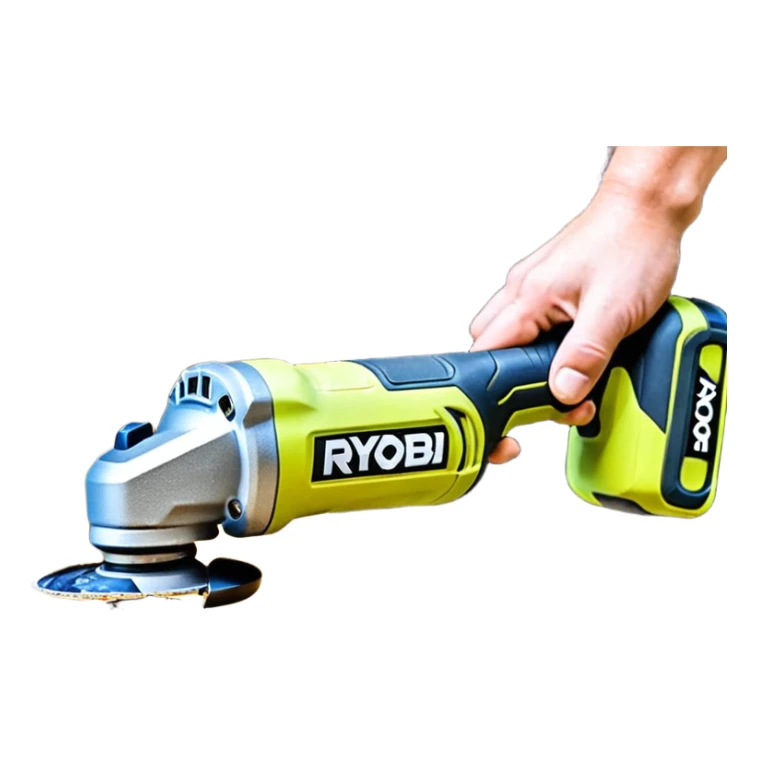 Ryobi One+18V 4-1/2" Angle Grinder PCL445B emoji style sticker