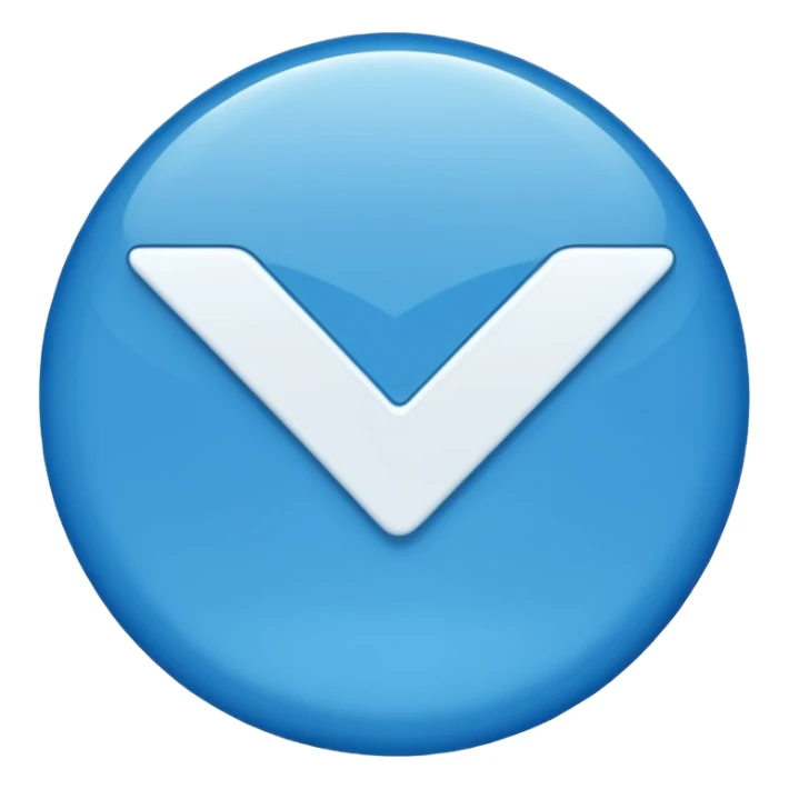 Emoji de verificación azul sticker
