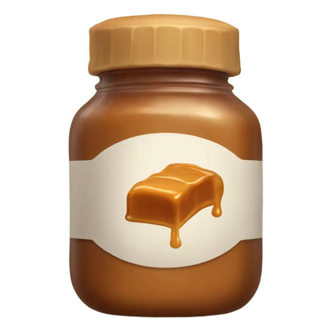 open jar of caramel sticker