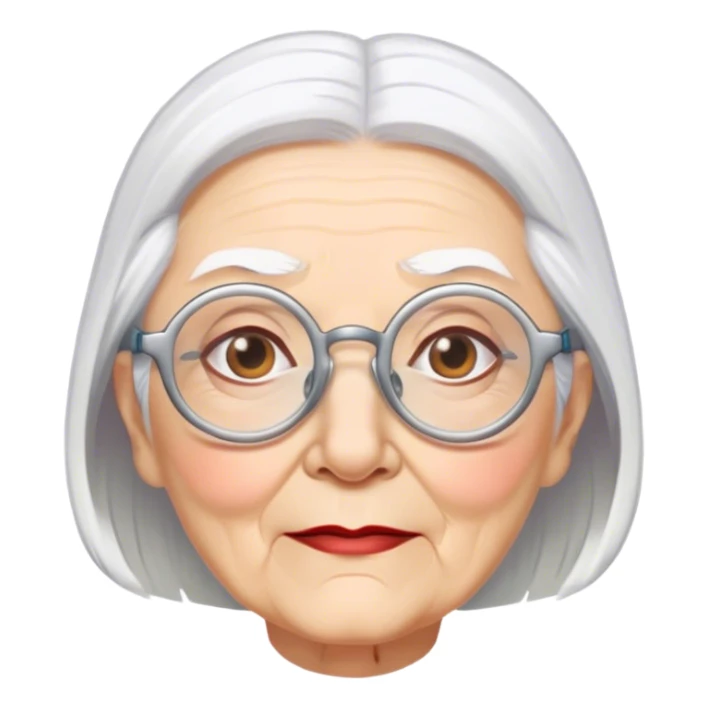 blunt grand maa with spects and white hair sticker