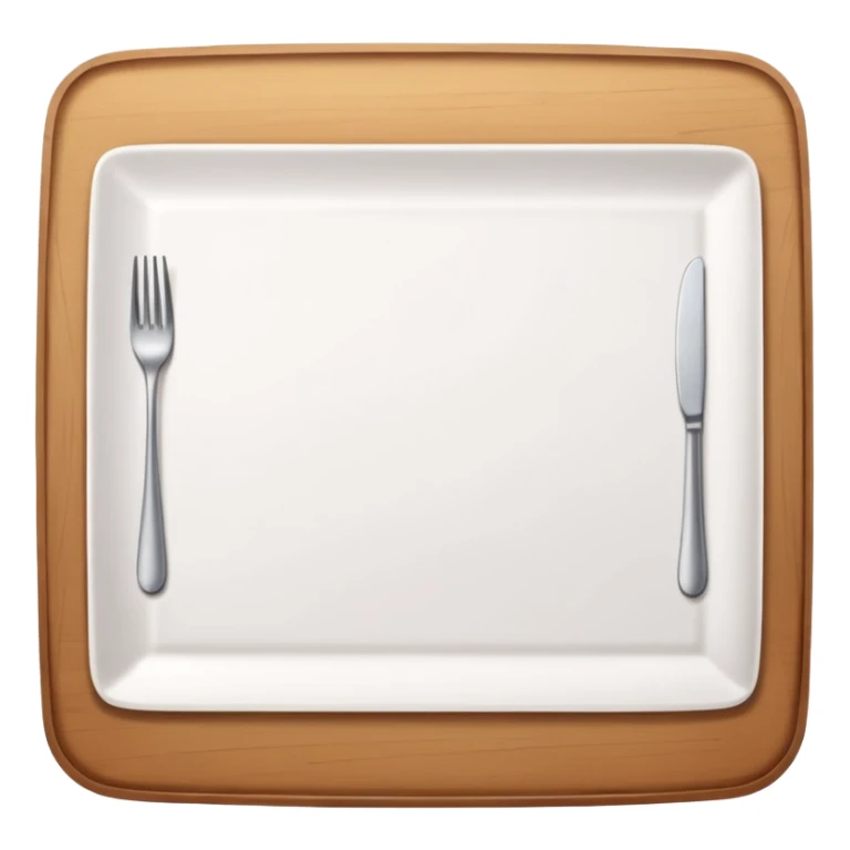 top view of an empty dining table with a white mat over it. sticker