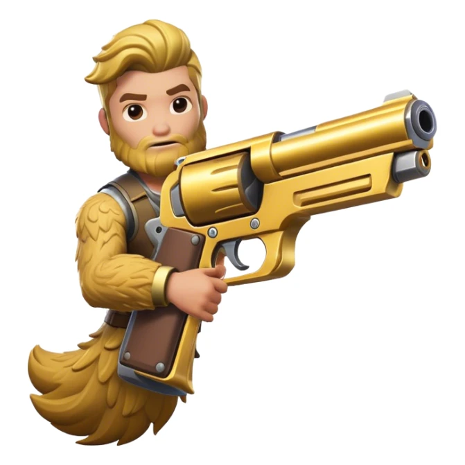 Midas with a mammoth pistol Fortnite sticker