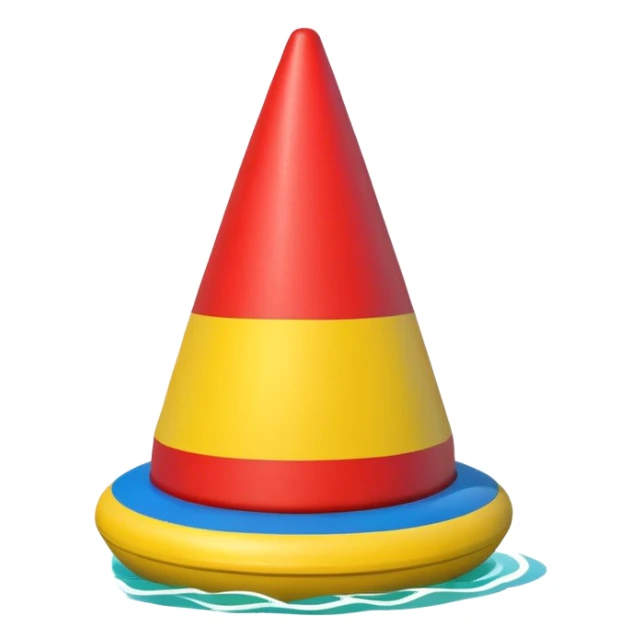 colorful pool green yellow red blue buoy sticker