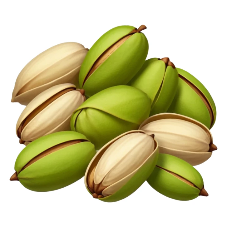 Heap of raw pistachio with shell, natural and organic, close-up view sticker