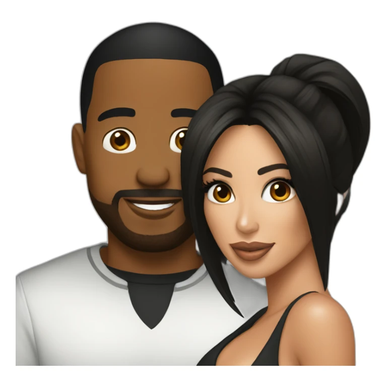 kenny west with kim kardashian sticker