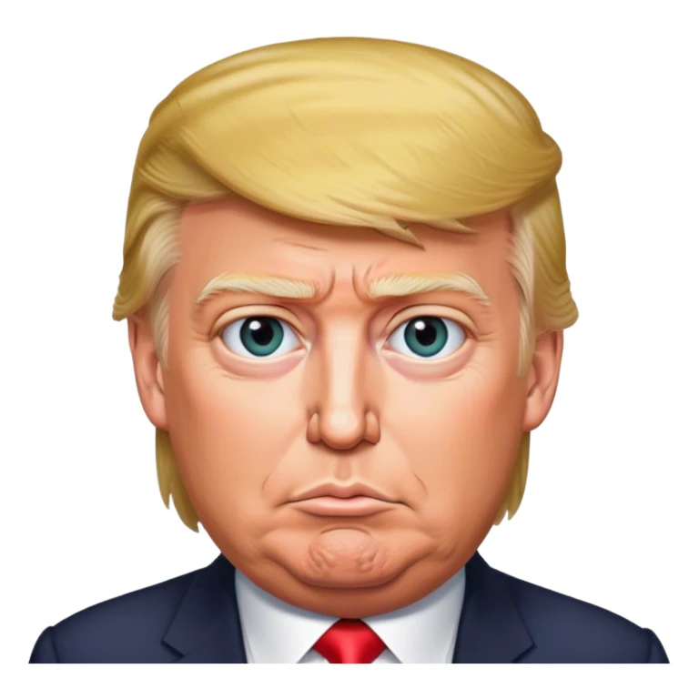 The photorealistic Trump sticker