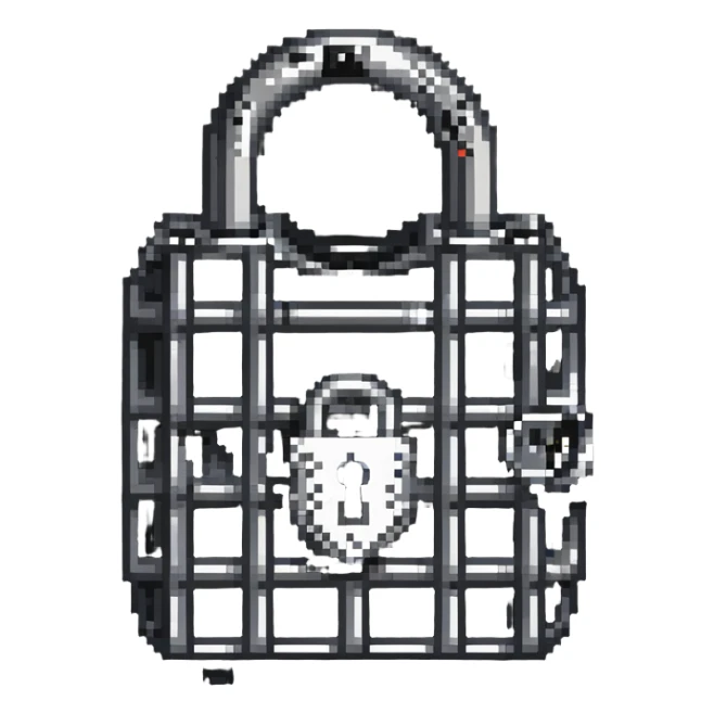 cage with lock sticker
