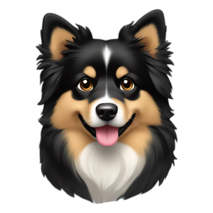 dog svensk lapphund black sticker