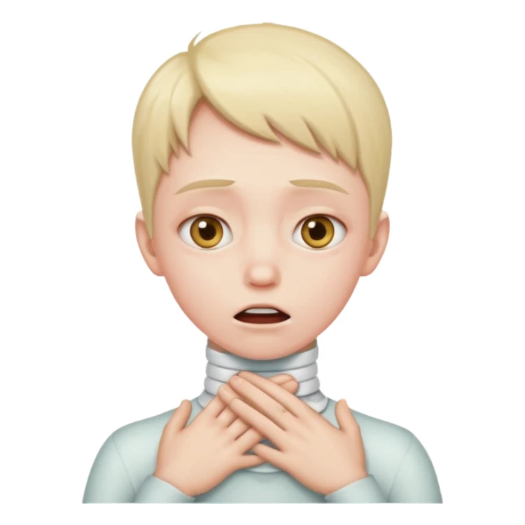 X eyes, hands on neck choking out  sticker