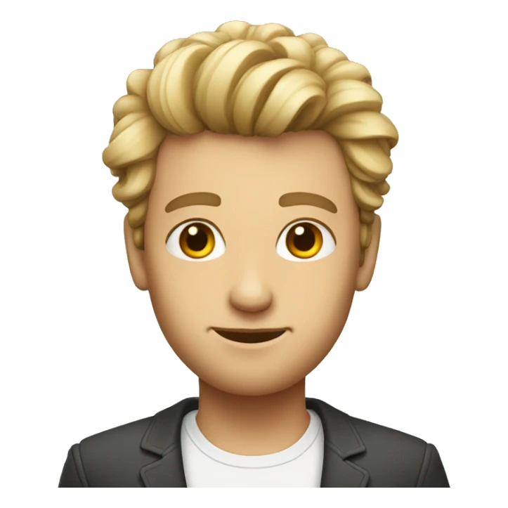 dutch guy with stylish hair sticker