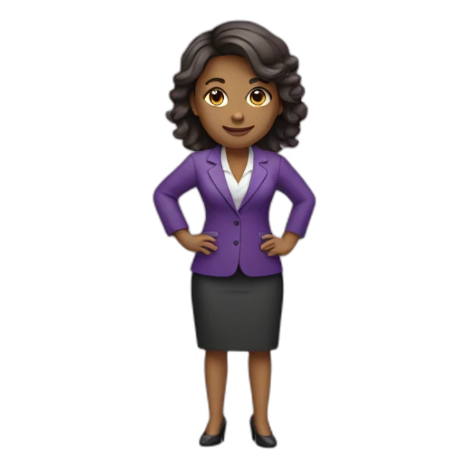 business woman purple icon sticker