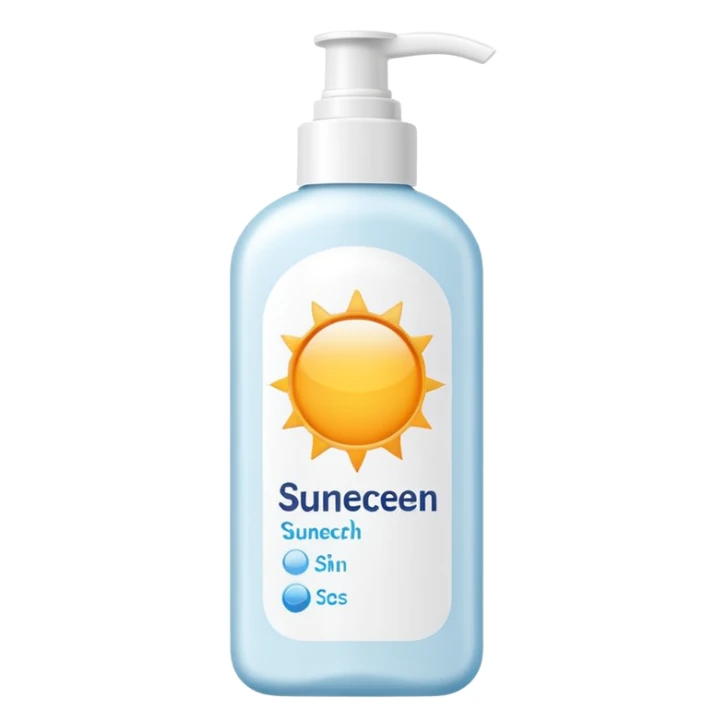 Sunscreen bottle that looks professional and nice and good sticker