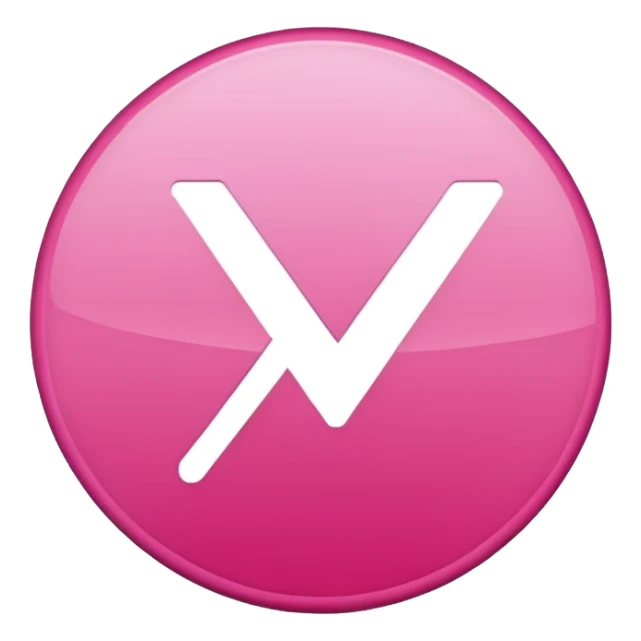 checkmark symbol in a circle in pink color that would reflect that a task has been done sticker