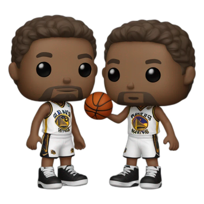 Funko Basketball kid with hawks legend in a white Jersey sticker