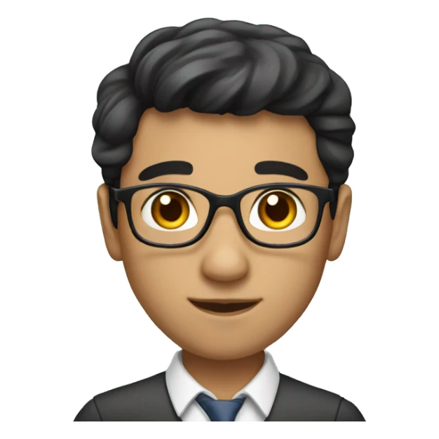 smart teacher young dark hair sticker