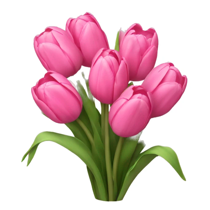 Bouquet of pink tulips sticker