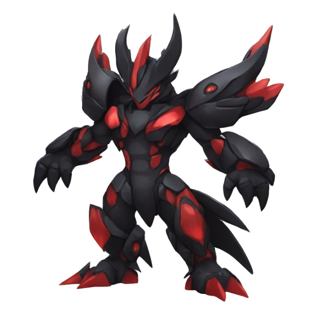  Cool Edgy Black Red godly Digimon-Fakemon full body sticker