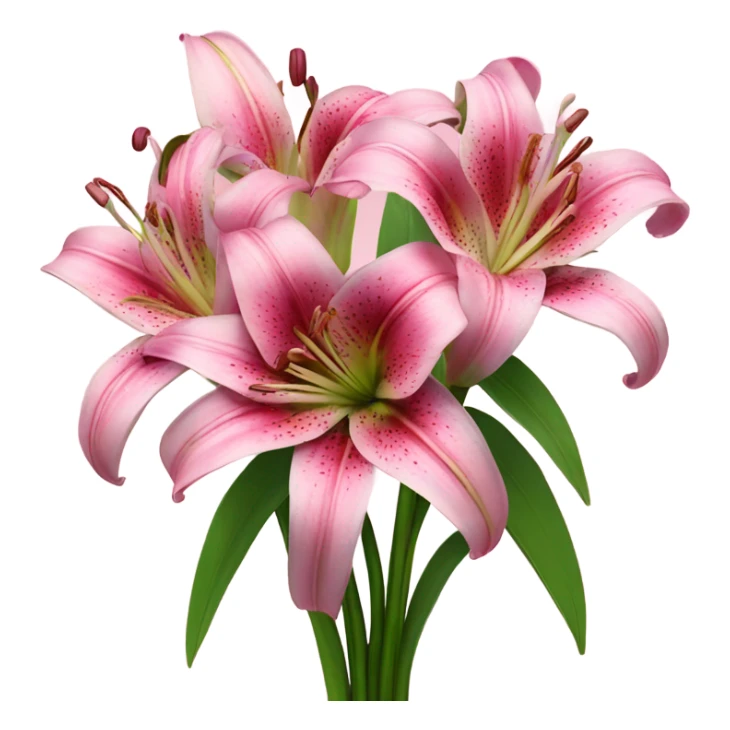 lily flowers pink bouquet  sticker