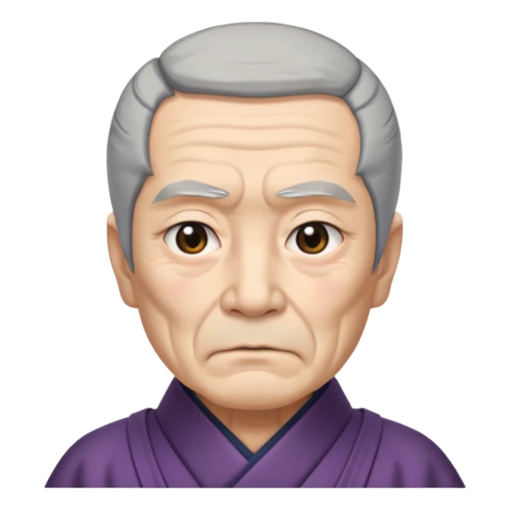 Japanese Castle Lord, old, half body sticker