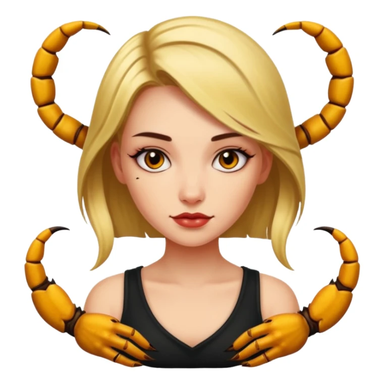 Girl with tattoo, Scorpion zodiac sign. sticker