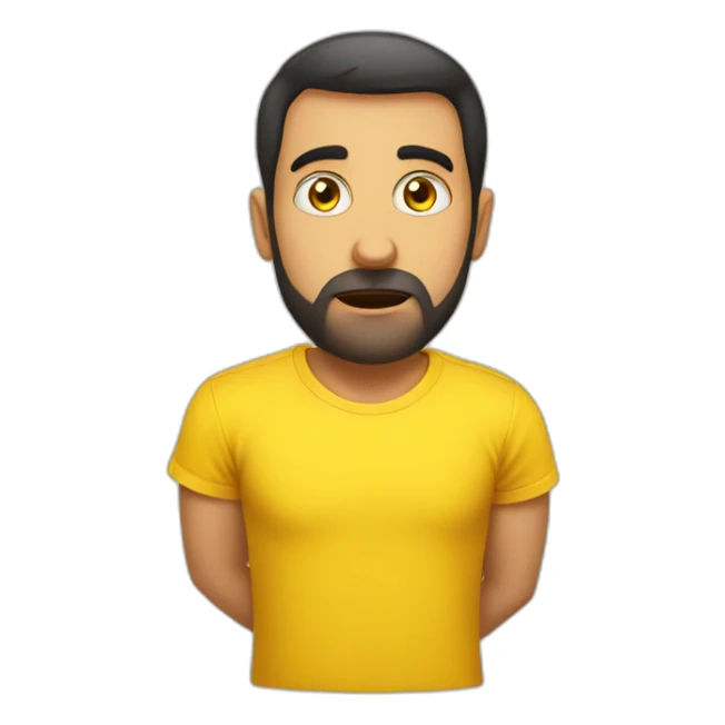 Armenian guy in a yellow t-Shirt is shocked sticker