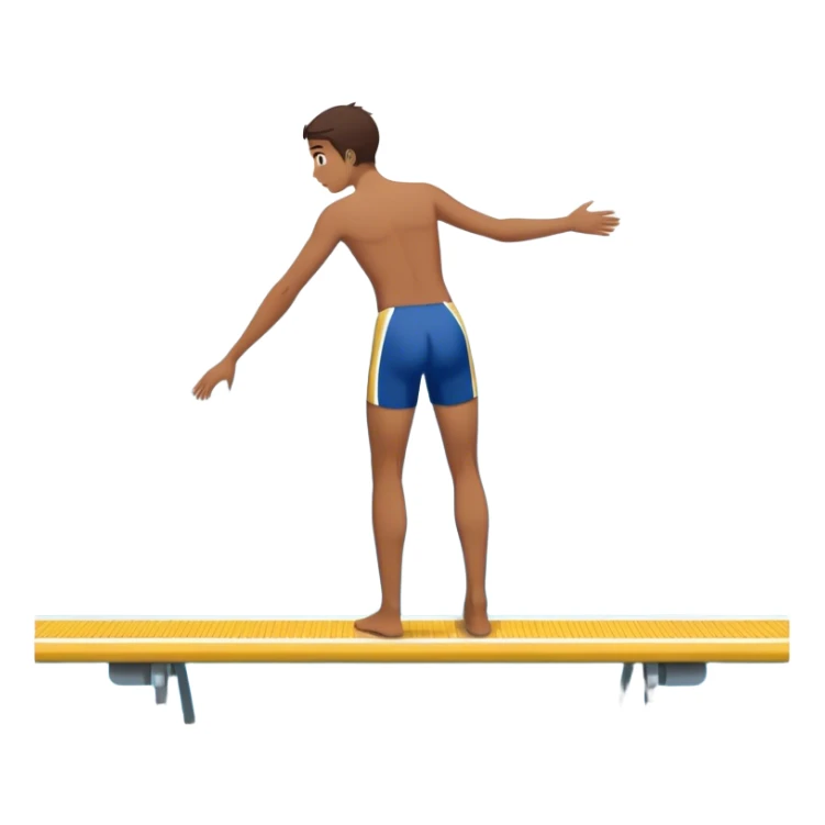 A person standing at the edge of a diving board, looking nervous. Below them is a pool of water labeled “Confidence.” Instead of hesitating, they count 5-4-3-2-1 and jump in, representing taking action despite fear.  sticker