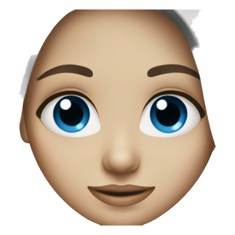 Brunette with blue eyes sticker