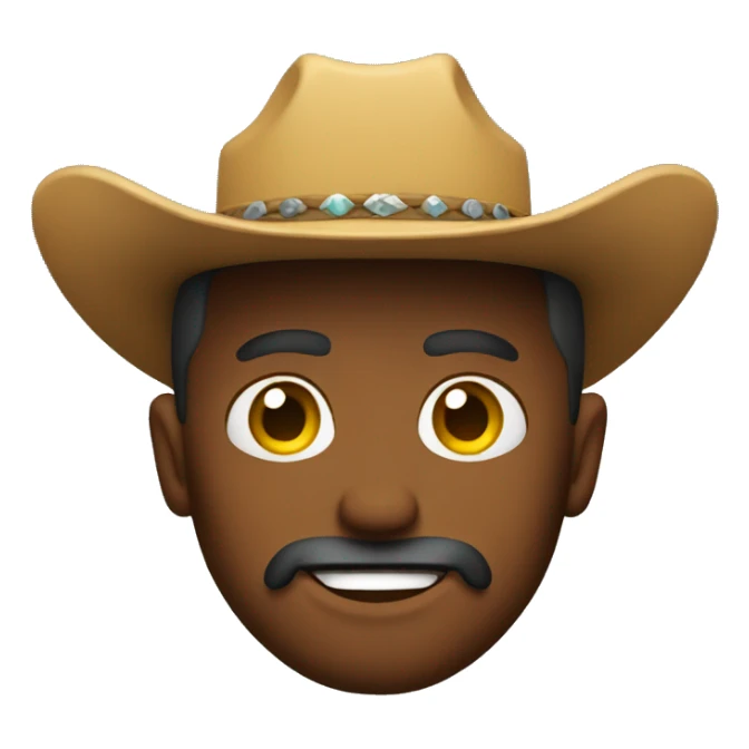 rich emoji cowboy sticker