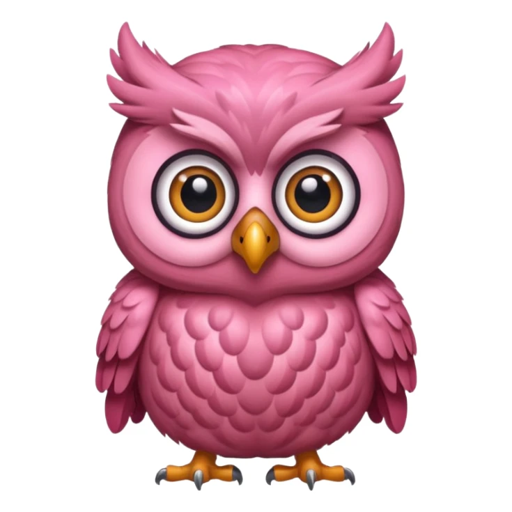 image of a pink owl sticker