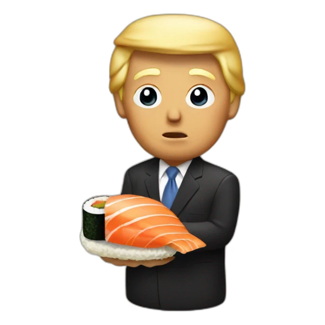 Donald Trump with Sushi sticker