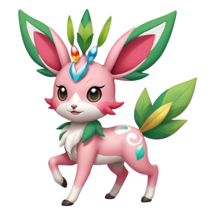 Meloetta-Shaymin-Sylveon-Leafeon-Pokémon-Fakémon-creature sticker