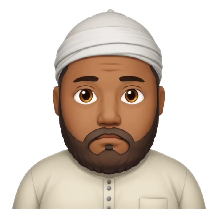 a fat muslim man sad sticker