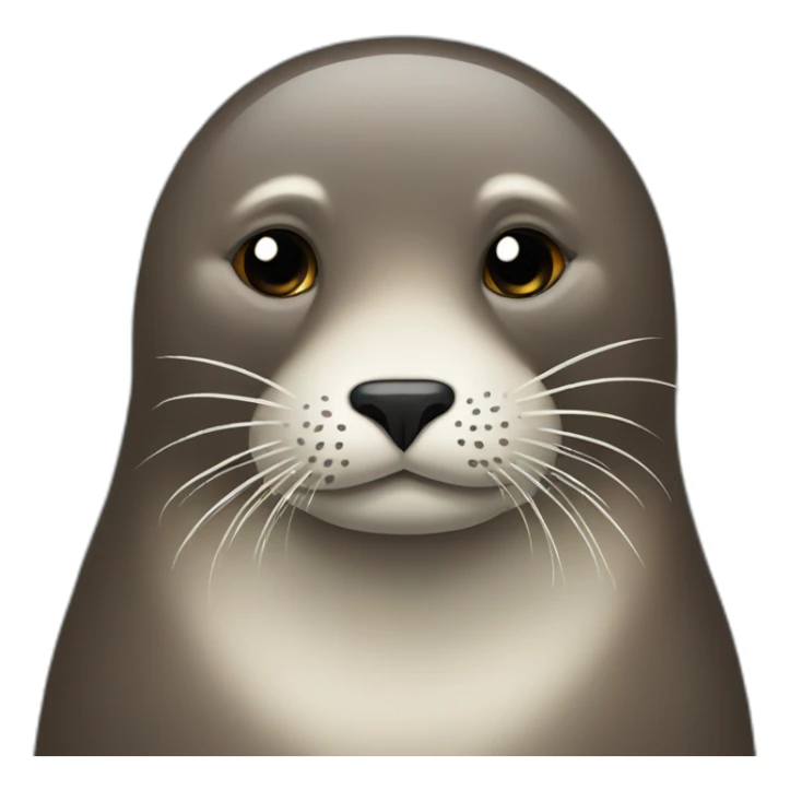 Seal with brown long hair sticker